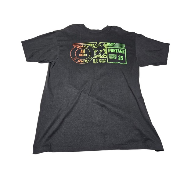 Hanes Other - Vintage Postage Stamp Graphic T-Shirt Men's L Holly Michigan Indie